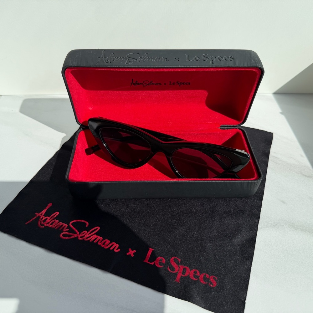 Le Specs x Adam Selman Black Cat-Eye Sunglasses